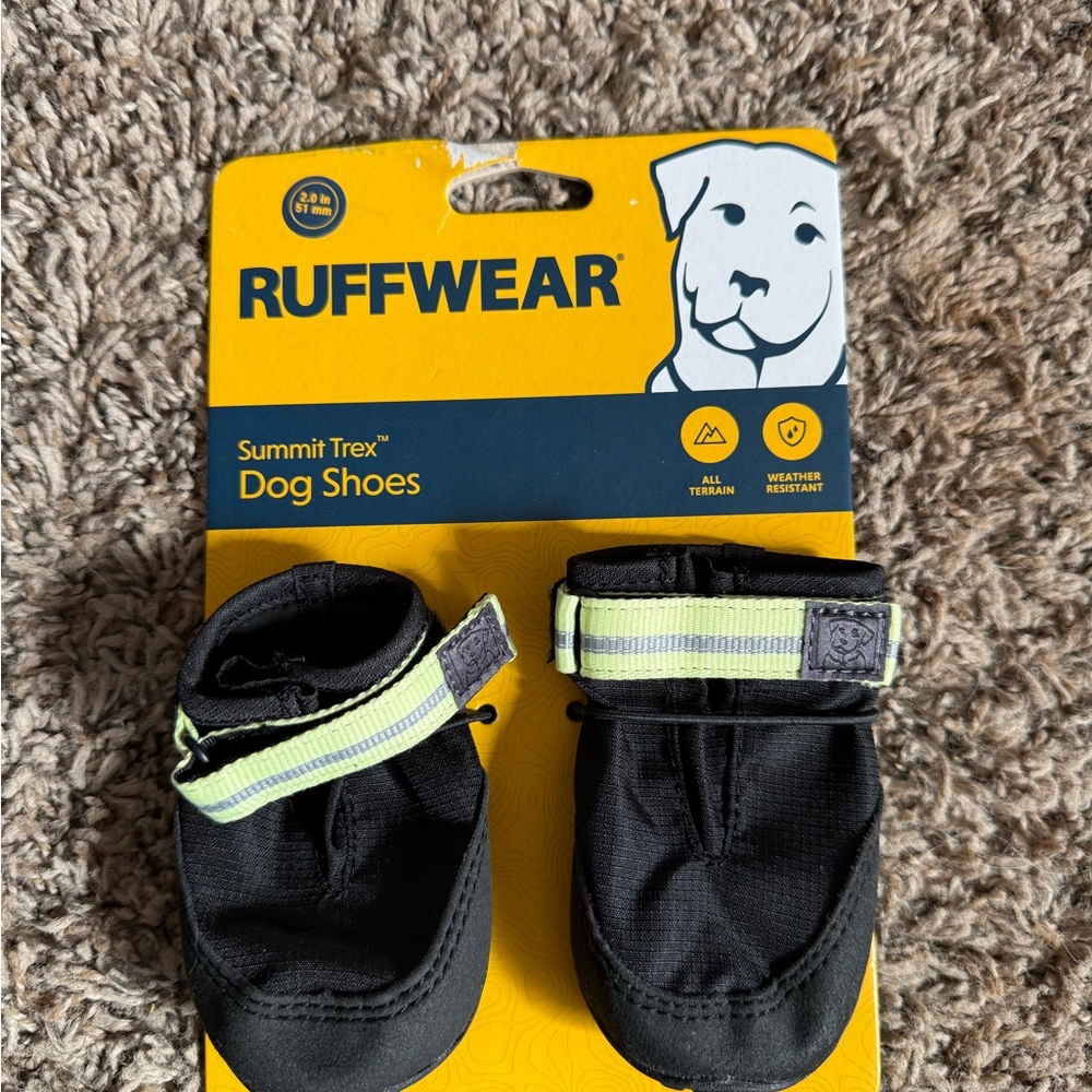 RUFFWEAR Summit Trex Dog Boots PAIR, Size 2.0”/ 51mm Obsidian Black Hiking